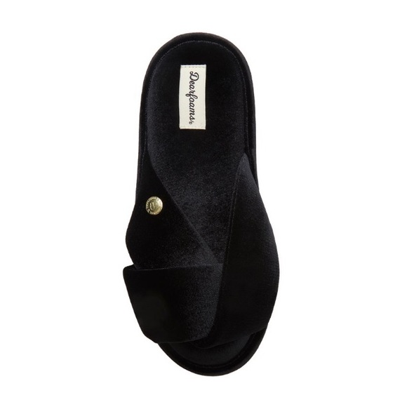 Ballerina Donna Dearfoams Layla – Ciabatta Morbida In Camoscio Nero – Taglia US 9-10